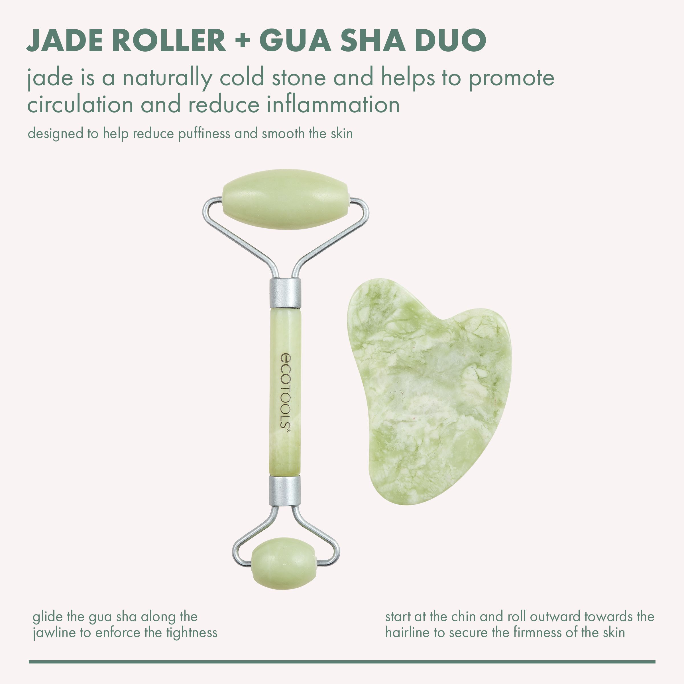 EcoTools Jade Roller and Gua Sha Stone Duo Pack photo 3