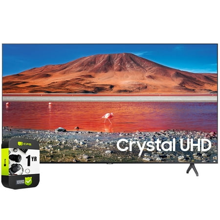 Samsung UN60TU7000FXZA 60 inch 4K Ultra HD Smart LED TV 2020 Model Bundle with 1 YR CPS Enhanced Protection Pack