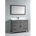 thumbnail image 2 of Vanity Art 60 inch single sink bathroom vanity set with super white engineered marble top., 2 of 9