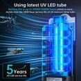 thumbnail image 6 of Flying Insect Trap Plug in Mosquito Bug Zapper Indoor Gnat Moth Catcher with 9W Night UV Light, 10 Sticky Glue Board Refills for Home Office, 6 of 8