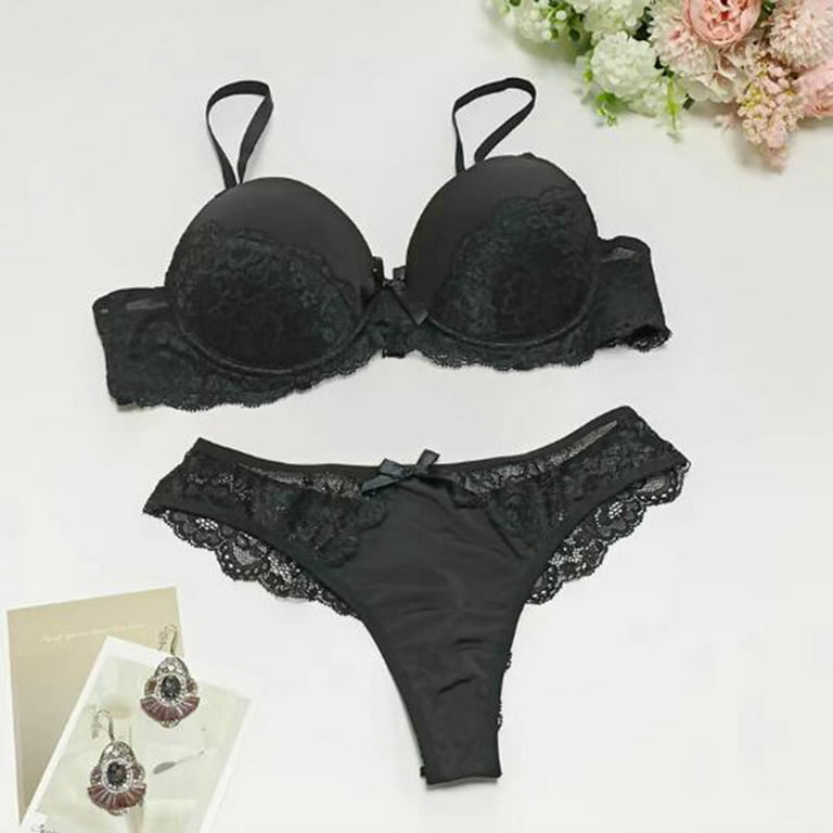 Beautiful Matching Bra and Panty Set - Black