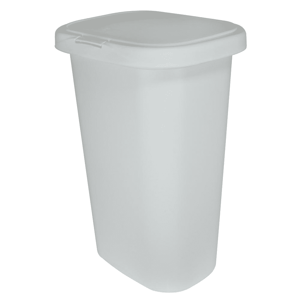 Set of 2 45L Rectangular Plastic Touch Top Bins Kitchen Waste Recycling Dustbin 