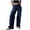 a-Blue177, variant on Womens Solid Color Washed Denim High Waist Wide Leg Jeans Button Fly Loose Fit Casual Trousers For Street Daily Wear Navy L