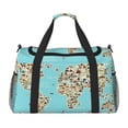 thumbnail image 1 of Easygdp World Travel Line Icons Map Bolsa de Gimnasio, Bolsa de Viaje Duffel, Bolsa de Fin de Semana con Compartimentos, Bolsa de Mano para Noche, 1 of 7