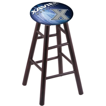 Maple Set Bar Stool Maple Bar Stool in Dark Cherry Finish with Xavier Seat by the Holland Bar Stool Co. ()