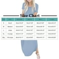 thumbnail image 3 of Xixinqiwan Women's Short Sleeve Crew Neck Long Dress with Pockets,Summer Beach Flowy Dress, 3 of 5