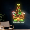 thumbnail image 2 of Handmadetneonsign Pizza Christmas Tree Neon Sign, Pizza Slice Merry Christmas Tree Neon Light, 2 of 5