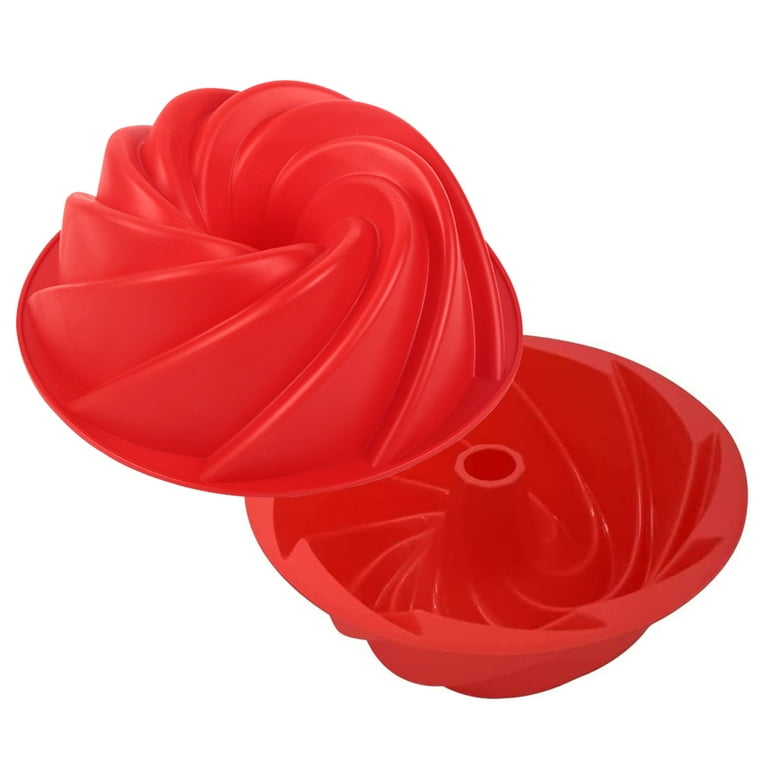 Silicone Cake Pans Reusable Flower Shape Cake Mold With Spiral