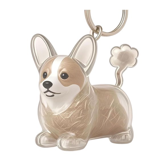 Joernso Pet Hair Remover Keychain Hidden Hair Collector Feature Reusable Easy to Clean Cat Dog Hair Collection Keychain