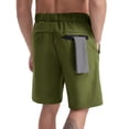 thumbnail image 5 of lcziwo Mens Gym Shorts Classic Fit Outdoor Trunks with Pockets Big and Tall Hiking Fishing Holiday Work Shorts Army Green L, 5 of 8