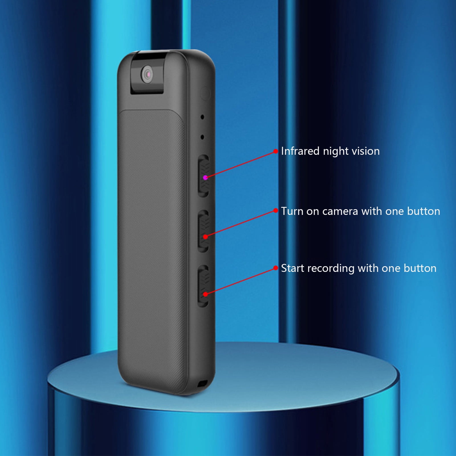 Mini Clip On Digital Voice Recorder, USB Rechargeable Multifunctional Dictaphone, High Definition Image Collection, Ultra Light Compact Recorder For Multi Scene Daily Recording