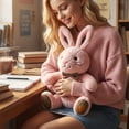 thumbnail image 5 of 2026 Bunny Plush Stuffed Animal , 9.8" Soft Cuddly Bunny Doll Gift for Adults, Birthday Graduation Present for Friends Classmates, Cute Huggable Companion, White, 5 of 5