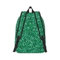 thumbnail image 3 of Daiia Green Glitter Vintage Canvas Backpack for Men and Women ,Hiking Backpack,Travel Laptop Bag for School,Large Capacity Backpack-Small, 3 of 8