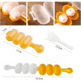 thumbnail image 3 of Molde para bolas de arroz DIY (naranja con 1 cuchara), agitador de bolas de arroz antiadherente con 3 compartimentos, kit para hacer rollos de sushi, herramienta de molde de cocina, 3 of 5