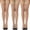 Khaki, variant on 3-Pack Women's Thigh High Stockings - Lace Trim Fishnet Tights with Silicone Grip (3 Mesh Styles)