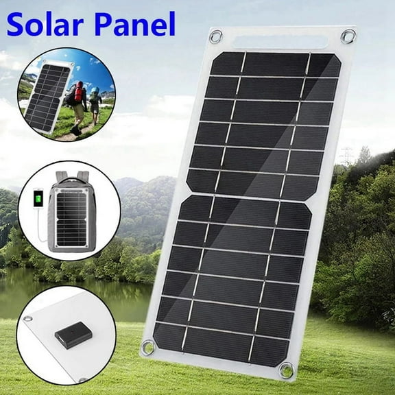 5V 6W Solar Panel Portable Battery Charger Mobile Phone Power for Outdoor Hiking Camping