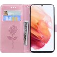 thumbnail image 4 of Wallet Case for Samsung Galaxy S22 Plus,Classic Rose Flower Pattern Shockproof PU Leather Case with Strong Magnetic Clasp and Card Slots Holder Cover for Samsung Galaxy S22 Plus MG Pink, 4 of 16
