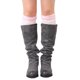 thumbnail image 5 of Calcetín de bota de encaje elástico Calentadores de pierna de encaje suave de invierno para mujer Sunnimix Calentadores de piernas, 5 of 7