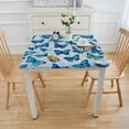 thumbnail image 3 of HAOXIT Square Reusable Table Cloth Waterproof Stain-Proof Wipeable Washable Table Cover for Party,Picnic,Tabletop, Dining Room, Indoor and Outdoor Dining, Decor 54''x54'', 3 of 7