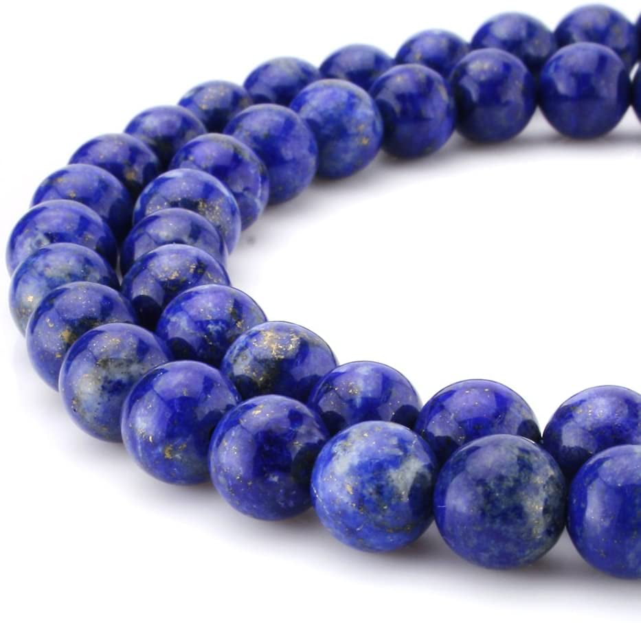 6mm 8mm 10mm round Blue Lapis Lazuli Stone Loose Beads for Jewelry Making Strand 