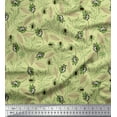 thumbnail image 1 of Soimoi Cotton Poplin Fabric Leaves & Insect Printed Craft Fabric by The Yard 42 Inch Wide, 1 of 3