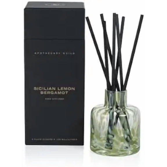 SICILLIAN LEMON BERGAMOT Zodax Apothecary Guild Reed Diffuser - 120 ml - Gift Boxed