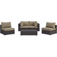 thumbnail image 2 of Modway Convene Ensemble Sectionnel de Patio Extérieur 5 Pcs en Espresso Moka, 2 of 5