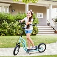 thumbnail image 2 of Aosom Kick Scooter, Teens Scooter with Adjustable Height Handlebar, Blue, 2 of 10
