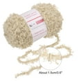 thumbnail image 2 of 2 Skeins Fur Yarn Soft Fluffy Chunky Yarn Fuzzy Eyelash Yarn Cream White for Crocheting - 55Yard/50m, 3.8ozx2, 2 of 6