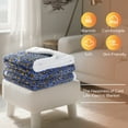 thumbnail image 3 of SUNNY HEAT Heated Electric Blanket Full Size 72'' x 84'' 6 Heating Levels & 1-10 Hours Auto Off , Leopard Blue & Yellow, 3 of 7