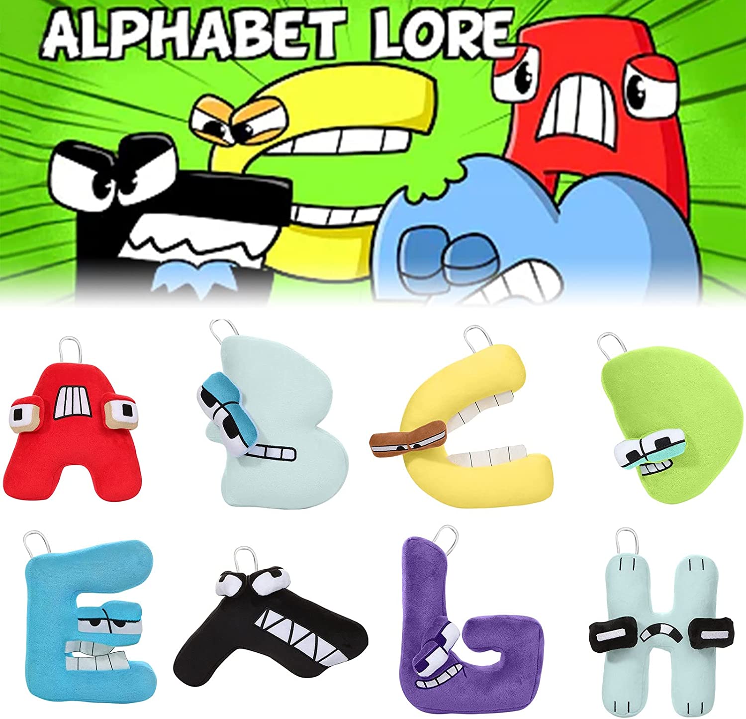 Alphabet Lore Plush Toy Alphabet Lore Stuffed Educational Letter Toys  Cartoon Doll Soft Pillow Toy Collectible for Fans Friends Kids Halloween  Thanksgiving, Love (4pcs) 