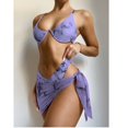 thumbnail image 2 of Women Two Piece Bikini Set with Underwire Top and High Waist Wrap Skirt Swimsuit for Beach Pool Vacation Dark Purple XL, 2 of 5