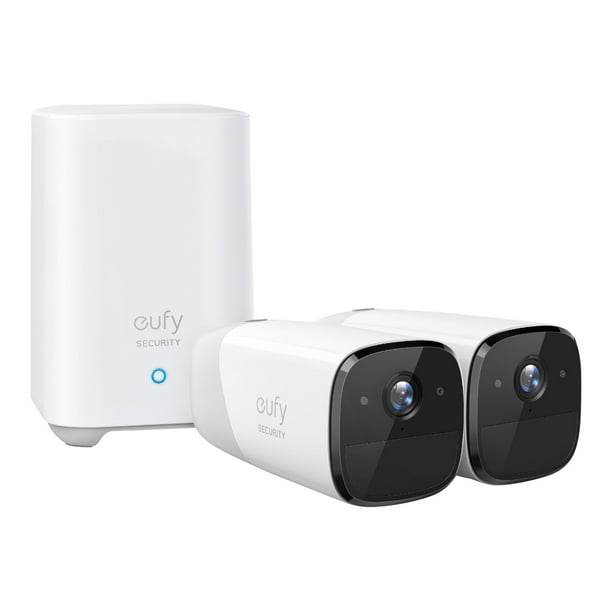 Eufy-Cam Système de Caméra de Sécurité Sans Fil 2 1080p Pas de Frais Mensuels Intérieur / Extérieur Blanc T88411D1
