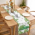 thumbnail image 3 of St. Patrick's Day Table Runner - 108 Inch Long, Kitchen Dining Table Runner Dresser Scarves, Lucky Shamrocks Green Car Country Plants Farmhouse Decor for Coffee Tables Wedding Party Banquet, 3 of 8