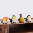 thumbnail image 4 of Decoración de pájaros, 4 piezas de pájaros de resina, decoración de figuras de animales, decoración de pájaros de resina, diseño elevado, 4 of 7