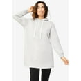 thumbnail image 4 of ellos Women's Plus Size Hooded Sweatshirt Tunic - 38/40, Black, 4 of 5