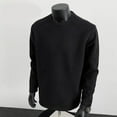 thumbnail image 4 of Fgnfyis Men's Hoodless Sweatshirt - Unisex Autumn Solid Color Round Neck Style Casual Wear for Everyday Activities Versatile Comfortable Layering Apparel Sweatshirt for Men Black XXXXXL, 4 of 4