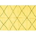 thumbnail image 1 of Ahgly Company Indoor Rectangle Solid Yellow Modern Area Rugs, 8' x 12', 1 of 4