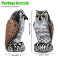 thumbnail image 2 of Owl Decoy Statue, EEEkit Garden Fake Owl Decoy and Repellent Device for Outdoor Yard Pool Decoration, 2 of 6