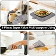 thumbnail image 5 of Oven Mitts and Pot Holders 6pcs Set, Kitchen Oven Glove High Heat Resistant 500 Degree Extra Long Oven Mitts and Potholder with Non-Slip Silicone Surface for Cooking, 5 of 7