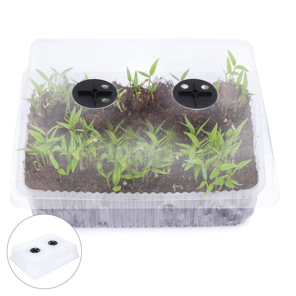 TEHAUX 1Pack Transparent Cover for Seedling Pots with Heat Preservation and Ventilation