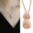 thumbnail image 3 of KDSJSXW Necklaces Fruit Pineapple Necklace Sweet Fruit Accessories Simple Necklace Collarbone Chain Jewelry Gift Jewelry for Women Silver Jewelry Dainty Gold Necklace(Gold,One Size), 3 of 6