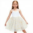 thumbnail image 1 of Icvfdpl Robes pour Filles, Robe de Fête Sans Manches en Maille pour les Fêtes, Robe de Danse Princesse, Tenue Quotidienne, Jolie Robe d'Été 3-4 Ans, 1 of 5