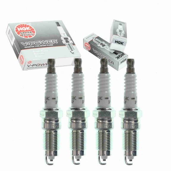 4 pc NGK V-Power Spark Plugs compatible with Chevrolet S10 2.2L L4 1994-1997