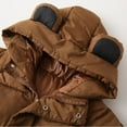 thumbnail image 4 of Paokuoon Kids Boys Winter Coat Hooded Cotton for Toddler 2-7Y Thickened Solid Color Outerwear, 4 of 9