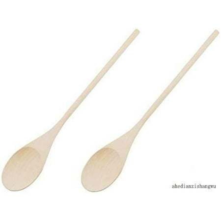 

18-Inch Long Handle Wooden Cooking Mixing Spoon Birch Wood Set Of 2
