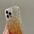 thumbnail image 5 of Compatible for iPhone 12 Pro Max Case, Gradient Glitter Sparkly Shiny Bling Diamond Texture Clear Bumper Slim Shell Case Non-Yellowing Shockproof Protective Cover for iPhone 12 Pro Max, White, 5 of 7