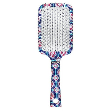 Conair Impressions 9.75  Nylon Square Paddle Hair Brush  Detangling  Blue Floral Print (Pack of 48)