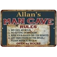 thumbnail image 1 of Allan's Man Cave Rules Chic Rustic Green Sign Home 16 x 24 Matte Finish Metal 116240049287, 1 of 1