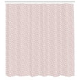 thumbnail image 3 of Pinwheel Shower Curtain, Geometric Triangles in Soft Pinkish Shades Pastel Motif with Poly Effect, Fabric Bathroom Set with Hooks, 69W X 84L Inches Extra Long, Dried Rose White, by Ambesonne, 3 of 3